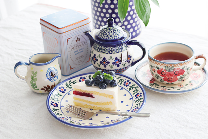 ティーポット（小）ポーリッシュポタリー(ポーランド食器)