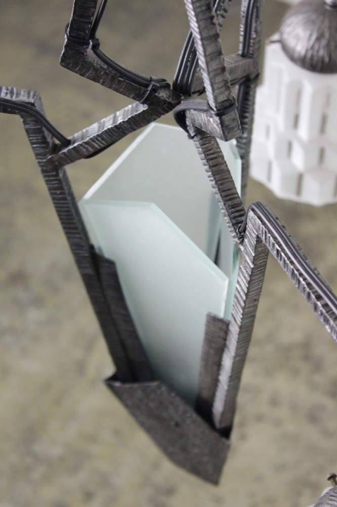 フランス アンティーク アールデコ アイアン 4灯 シャンデリア | キヤ