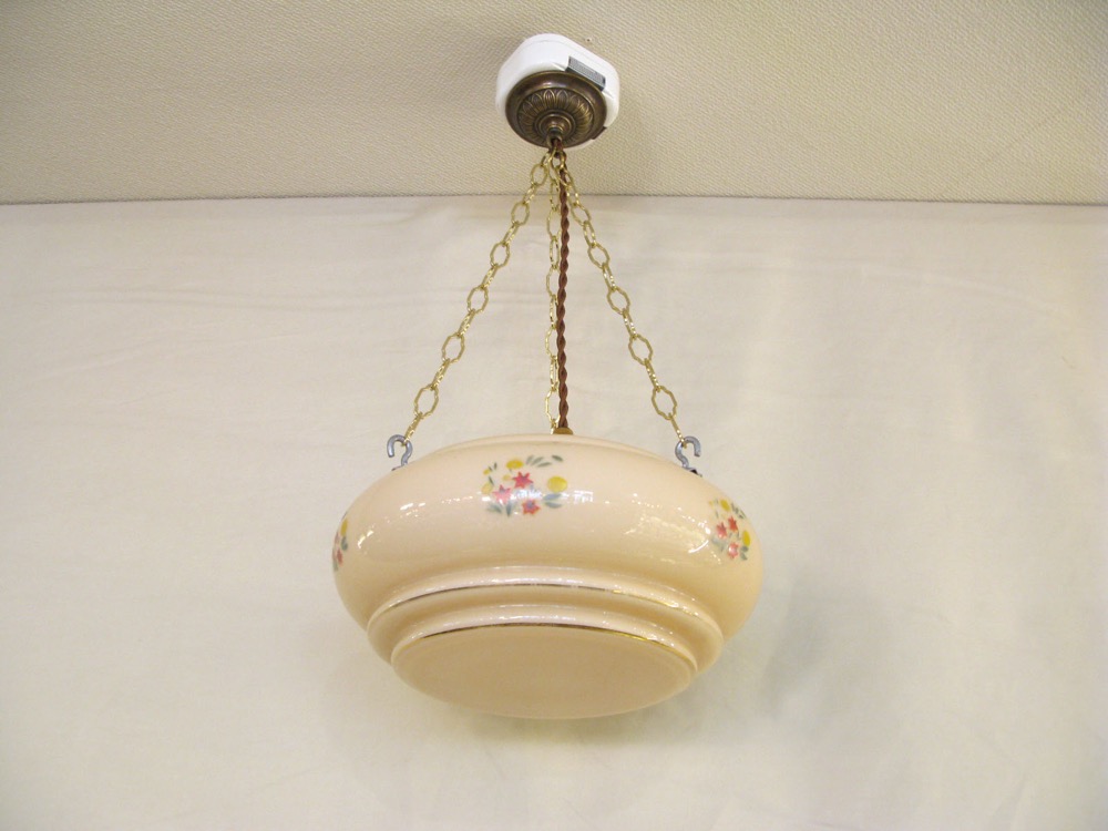 希少】ホヤに「保険」印字 吊りランプ レトロ 希少】ホヤに「保険