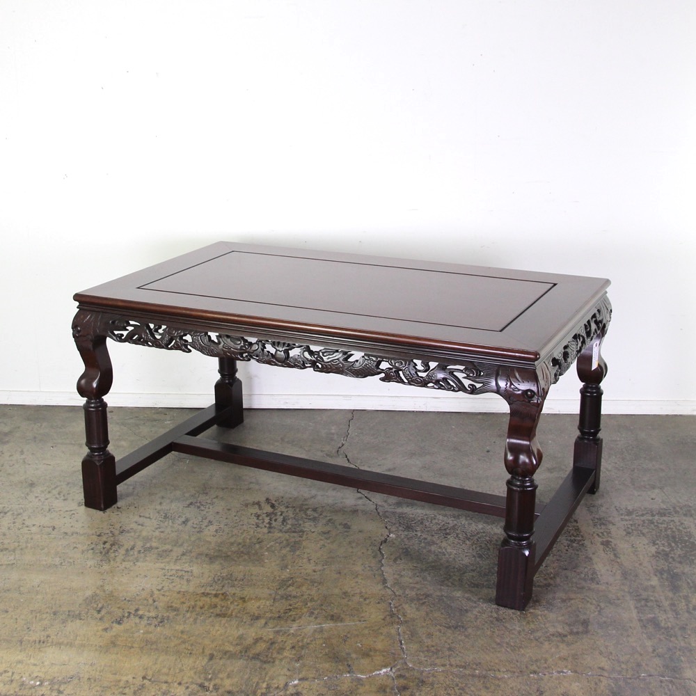 ヴィンテージ 花梨 座卓改造 ダイニングテーブル | キヤアンティークス