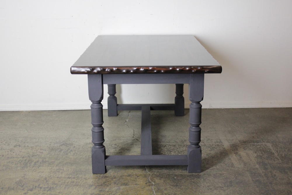 ヴィンテージ 縞黒檀 座卓改造 ダイニングテーブル | キヤアンティークス