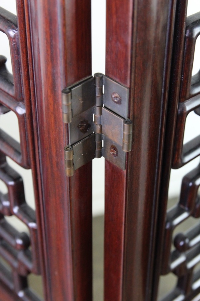 中国 ヴィンテージ 唐木 透かし彫り パーテーション | キヤアンティークス