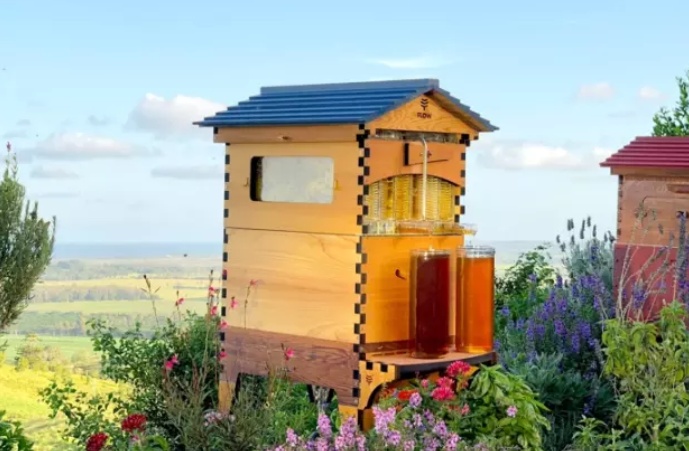 15億円到達、レバーをひねってハチミツを簡単に収穫できる巣箱 | Flow