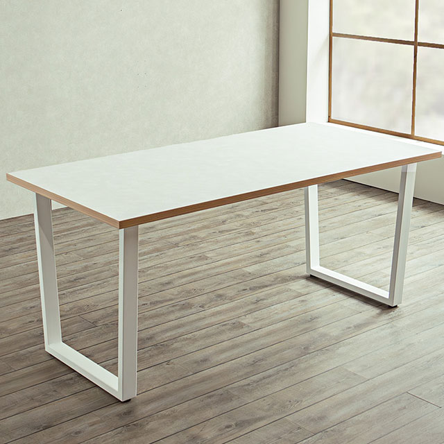 東馬 ツキミ ダイニングテーブル W1600×D800×H720mm ホワイト(ホワイト