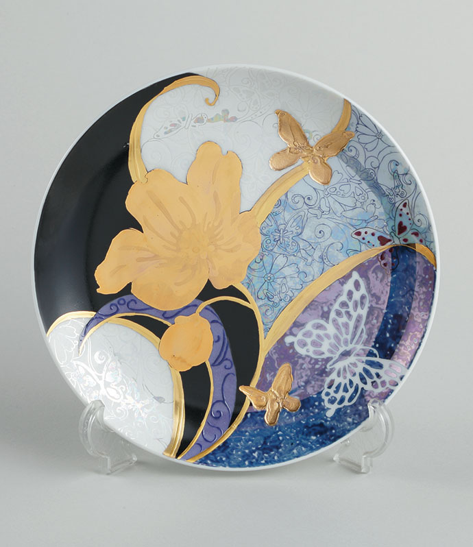 浪速金液 水色ラスター | キルンアート