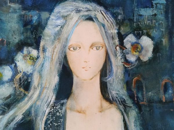 東京都八王子市にて中島裕子の油彩画「碧い夢」、茶道具など。｜六角堂