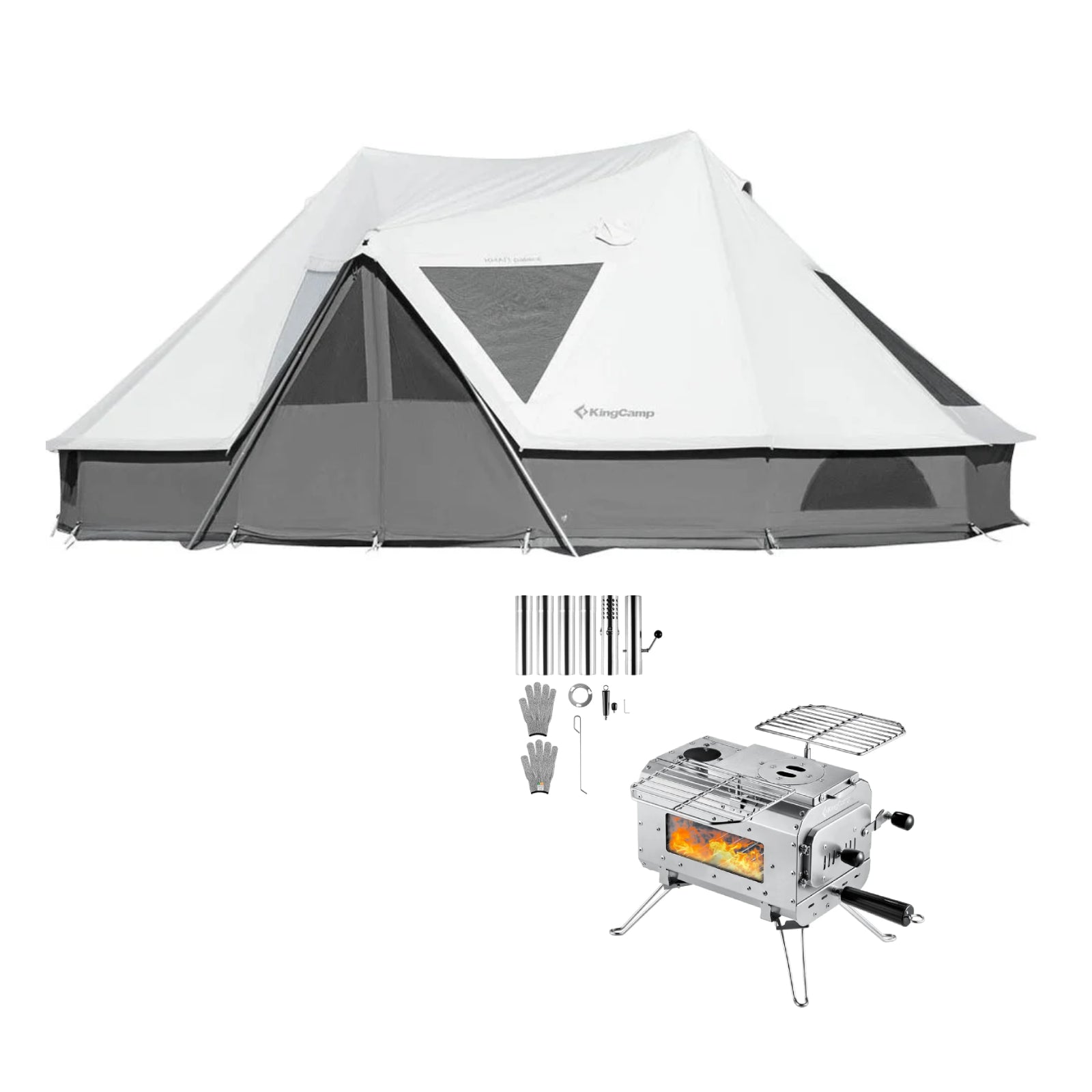 KingCamp Palace Glamping Tent & FREE Stove Bundle – KingCamp Outdoors