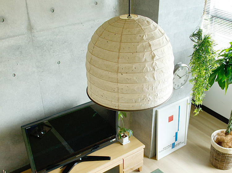 和紙照明3灯ペンダントランプ Yama（ヤマ）｜北欧・ヴィンテージ