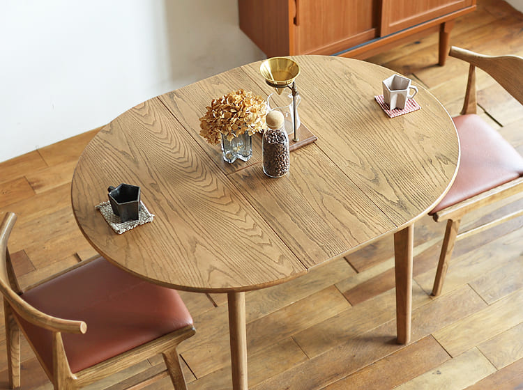 円形 伸長式ダイニングテーブル Argu(アルグ)｜北欧・ヴィンテージ