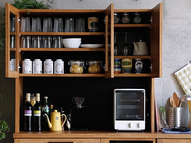 国産 キッチンボード幅105cm Nert（ナート）｜北欧・ヴィンテージ