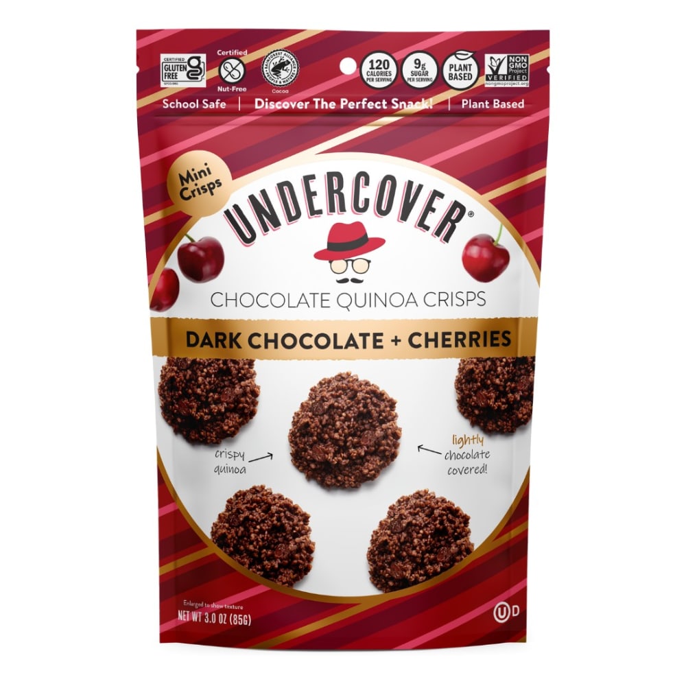 Undercover® Dark Chocolate + Cherry Quinoa Crisps, 3 oz - King Soopers