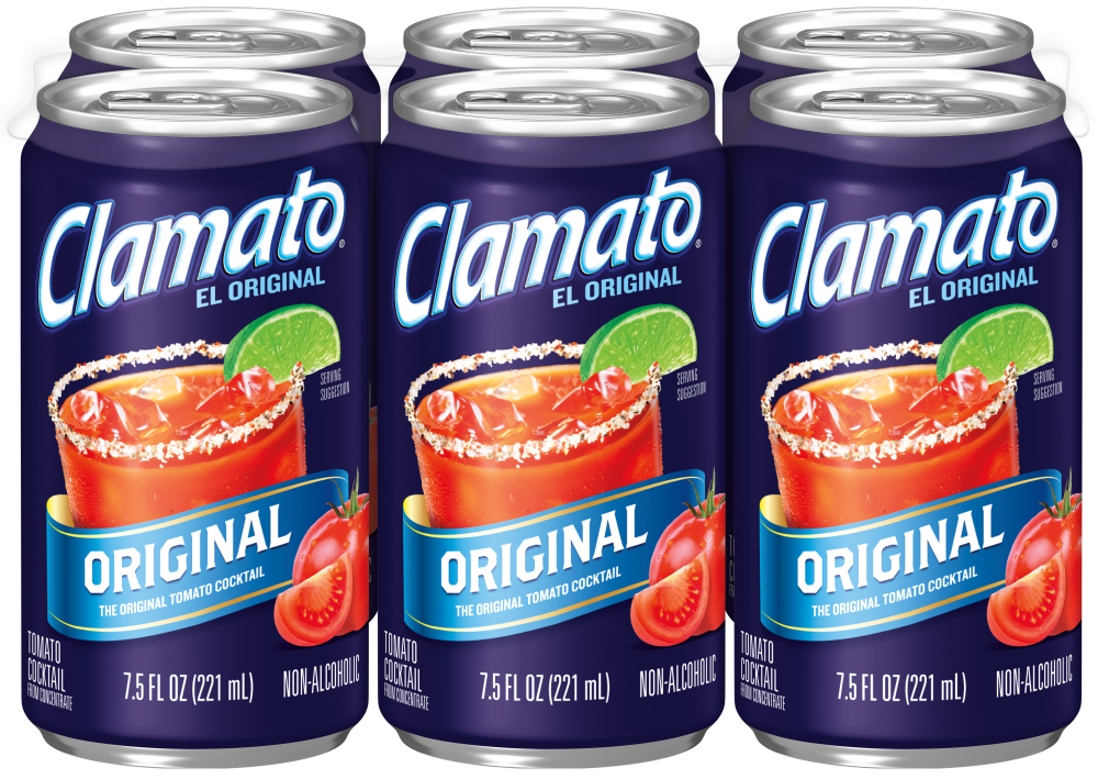 Clamato Original Mixer, 6 cans / 7.5 fl oz - Pay Less Super Markets