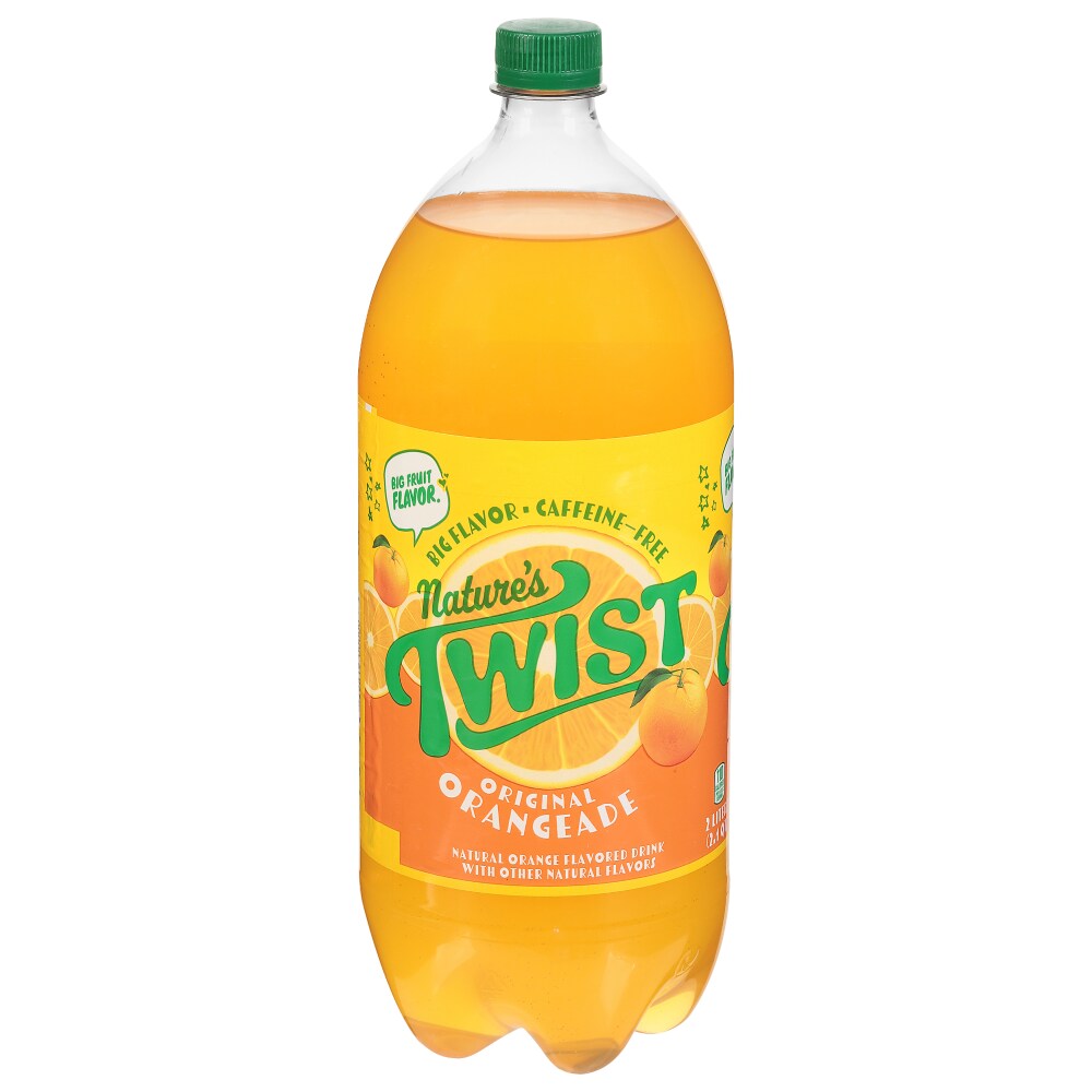 Nature's Twist Orangeade Caffeine Free Drink Bottle, 2 L - Harris