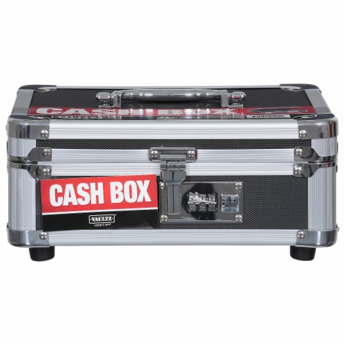 Vaultz® Locking Cash Box - Black/Silver, 1 ct - Smith's Food and Drug