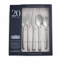 Cambridge Silversmiths Elsa Mirror Hammered Flatware Set - 20