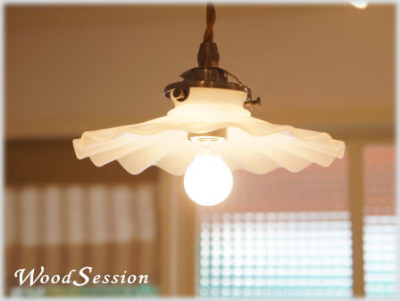 ミルクガラス ライトシェード「AC-202」φ190xH45mm 照明 ガラス製