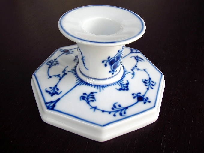 ロイヤル・コペンハーゲンのキャンドルスタンド（ブルーフルーテッド