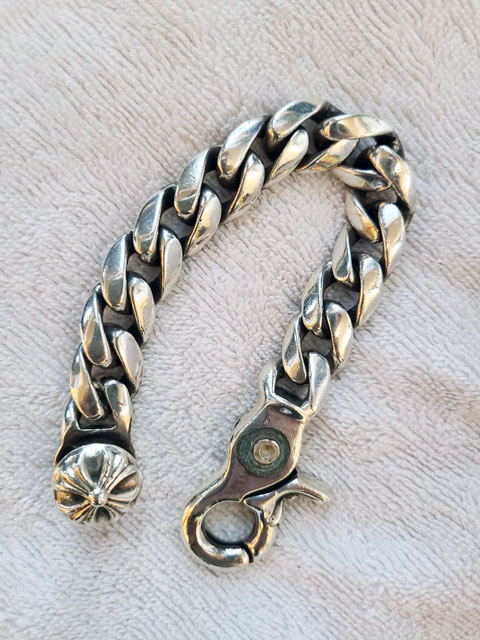 クロムハーツ クラシックチェーン クリップ ブレスレットのクロス