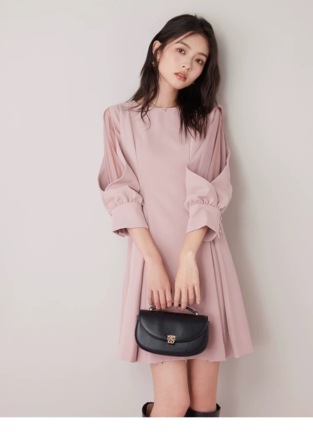 SNIDEL スナイデル同型 ワンピース 24秋冬 シアーショルダーミニ