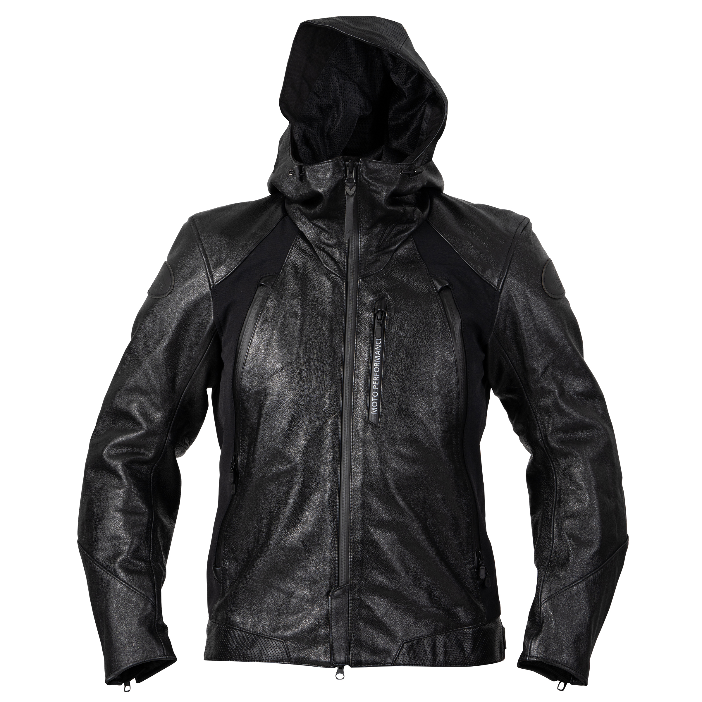 K-0717 legulator jacket(hoodied motorcycle leather jacket