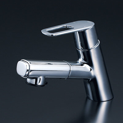 シングルシャワー付混合栓（eレバー）：FSL150DEFT｜洗面用水栓：台付