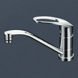 シングル混合栓（200mmパイプ付）：KM5011TR20｜キッチン用水栓：台付1