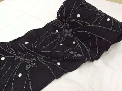 絞の里】有松鳴海絞り浴衣 黒 - きもの館【久五郎】