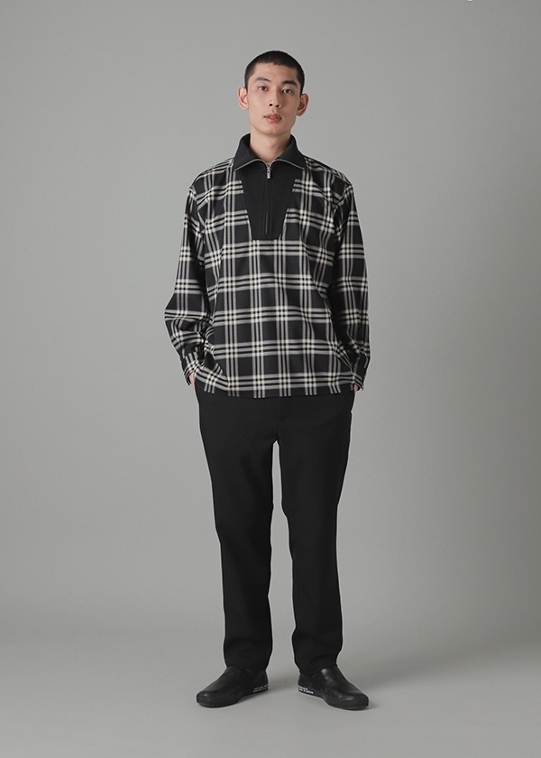 ZUCCa / S メンズ TWストレッチチェック / シャツ(M black(26)): SALE