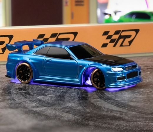 Turbo Racing 1/76 C64 DRIFT RC Car RTR (metallisch blau) TURBO