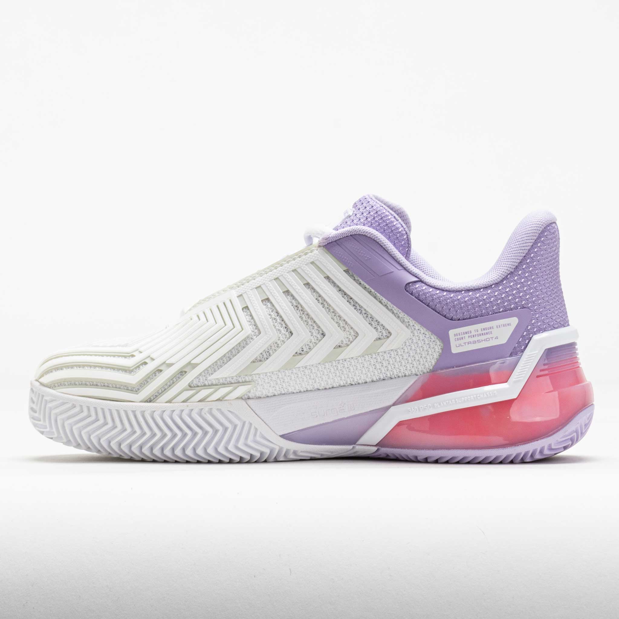 K-Swiss Ultrashot 4 Clay Women's White/Orchid Petal/Neon Blaze