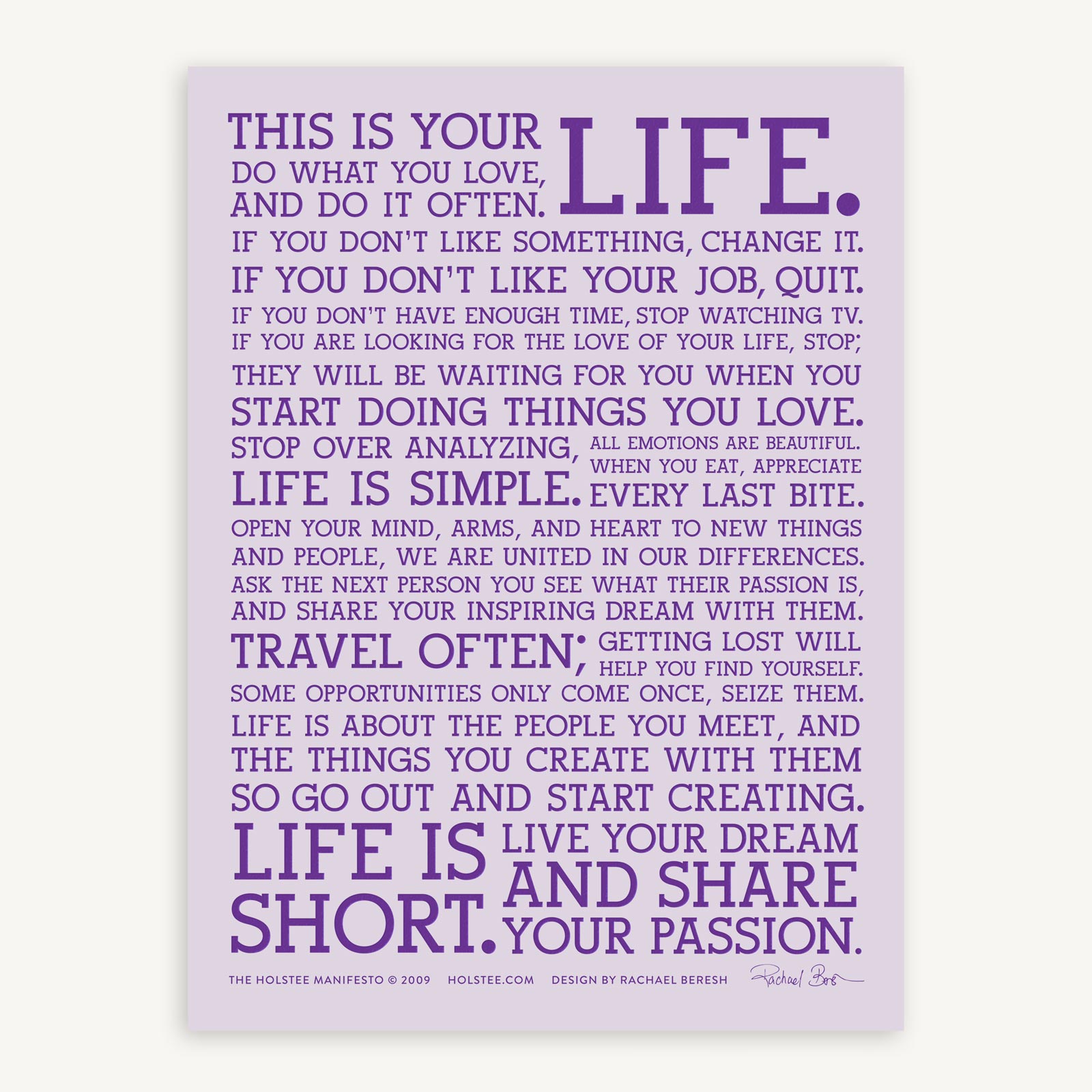 Manifesto Inspired – Holstee