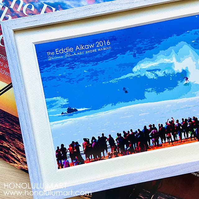 エディ・アイカウ・サーフィン大会ポスター風アート | ハワイアン雑貨