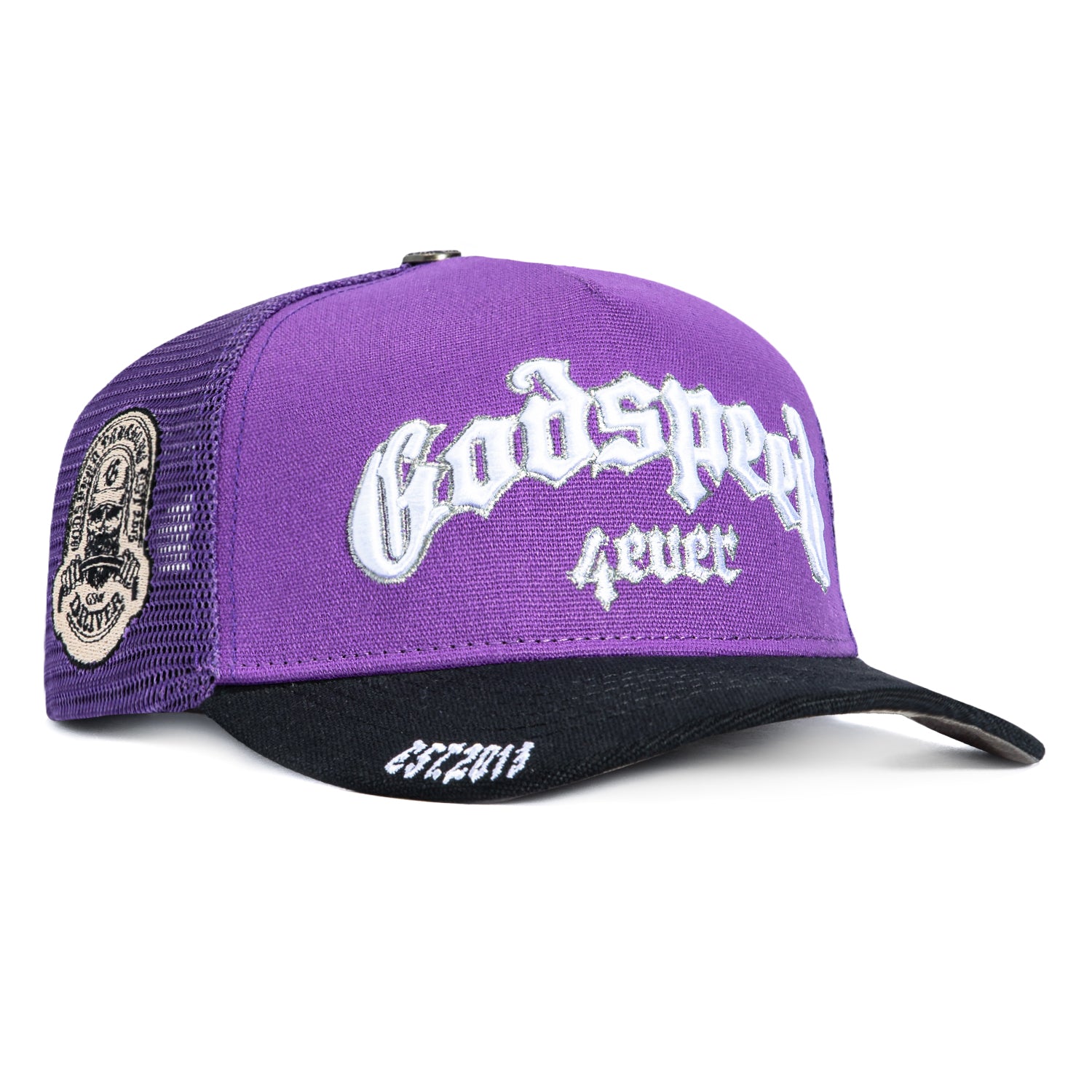 Godspeed Forever Trucker Snapback Hat - Purple, Black – Hat Club