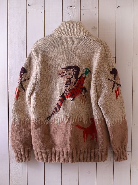 1950s〜 ハンティング柄カウチンセーター 実寸M - 古着屋HamburgCafe