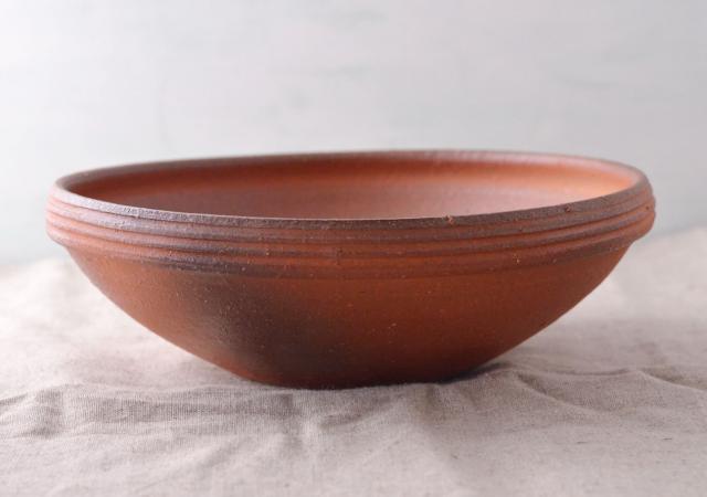 備前焼き 淺鉢大(ジェームス・イラズムス) / うつわ花咲み