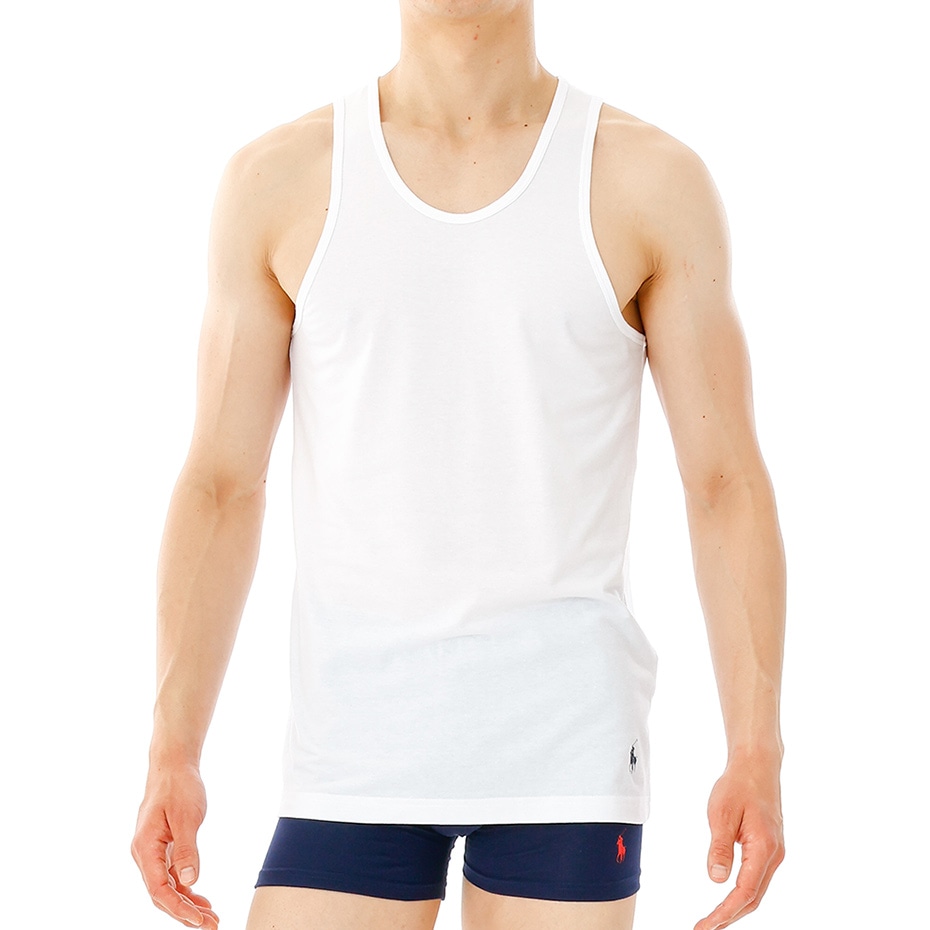 1P タンクトップ ホワイト | ポロ ラルフ ローレン メンズアンダー