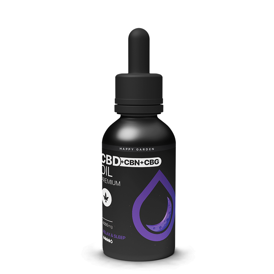 CBN & CBG & CBD Oil 4000mg | Premium Cannabinoid Blend | Happy Garden