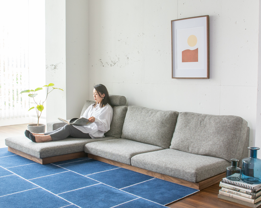 おしゃれで日本製の3人掛けローソファ｜【公式】国産ローソファ