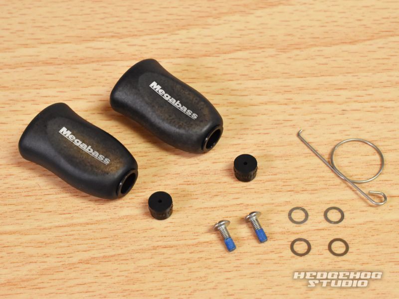 希少】メガバス カーボンハンドル ノブ 2点セット 2b9r9l92xw_0.jpg