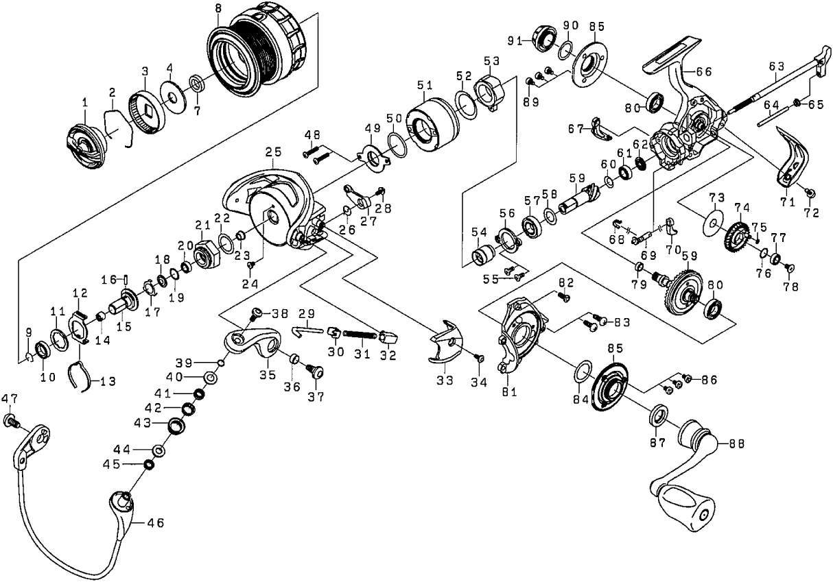 DAIWA] Genuine Spare Parts for 15 LUVIAS 2004 Product code