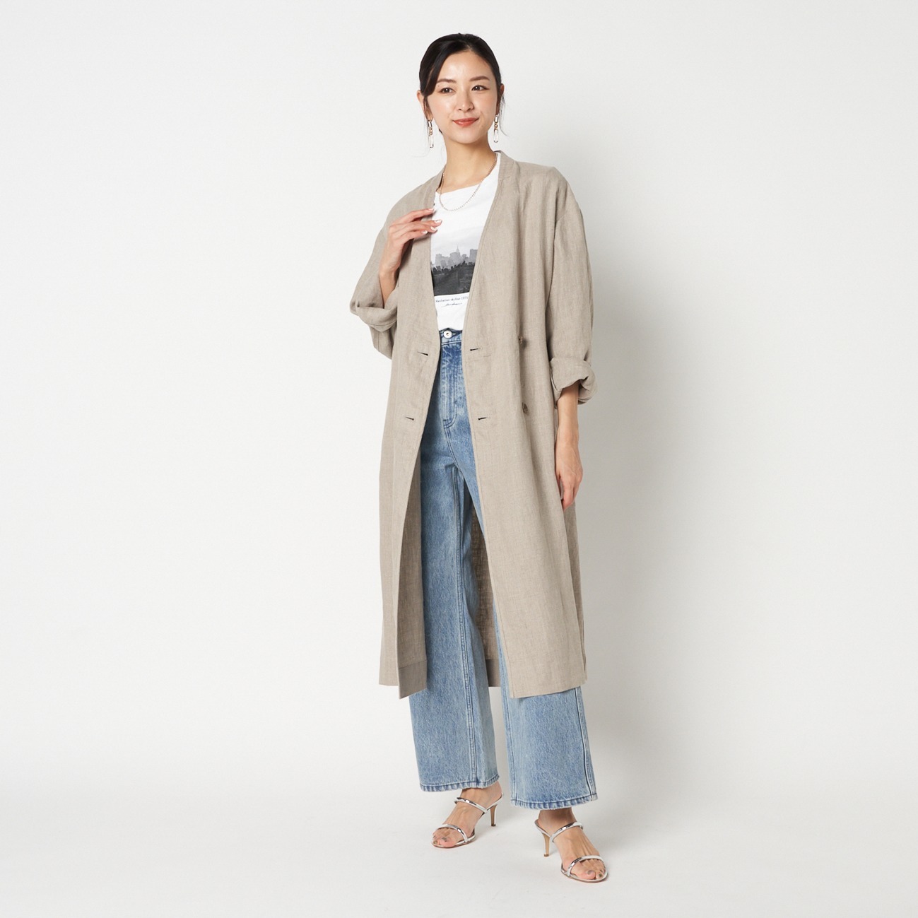 DUNGAREES LINEN LONG COAT｜HELIOPOLE｜HÉLIOPÔLE（エリオポール
