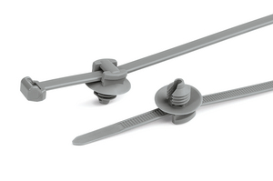 2-Piece Fixing Ties with Fir Tree, with Disc, for Round Holes