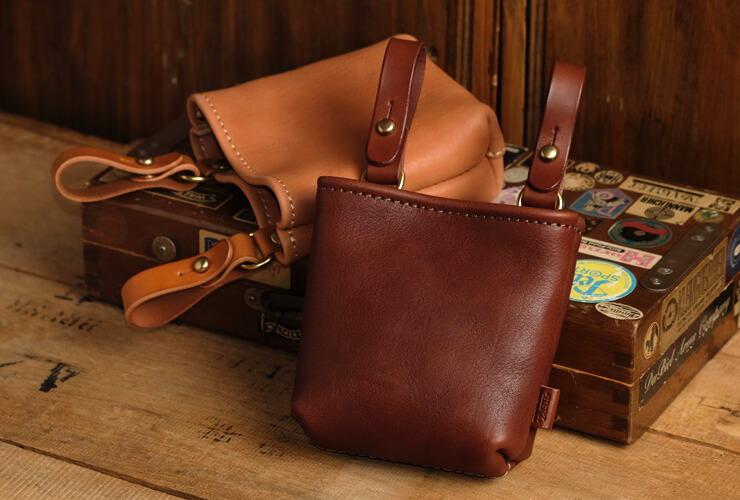 人気の腰袋ベルトポーチを極厚ソフトレザーで作った特別仕様 / 革鞄の