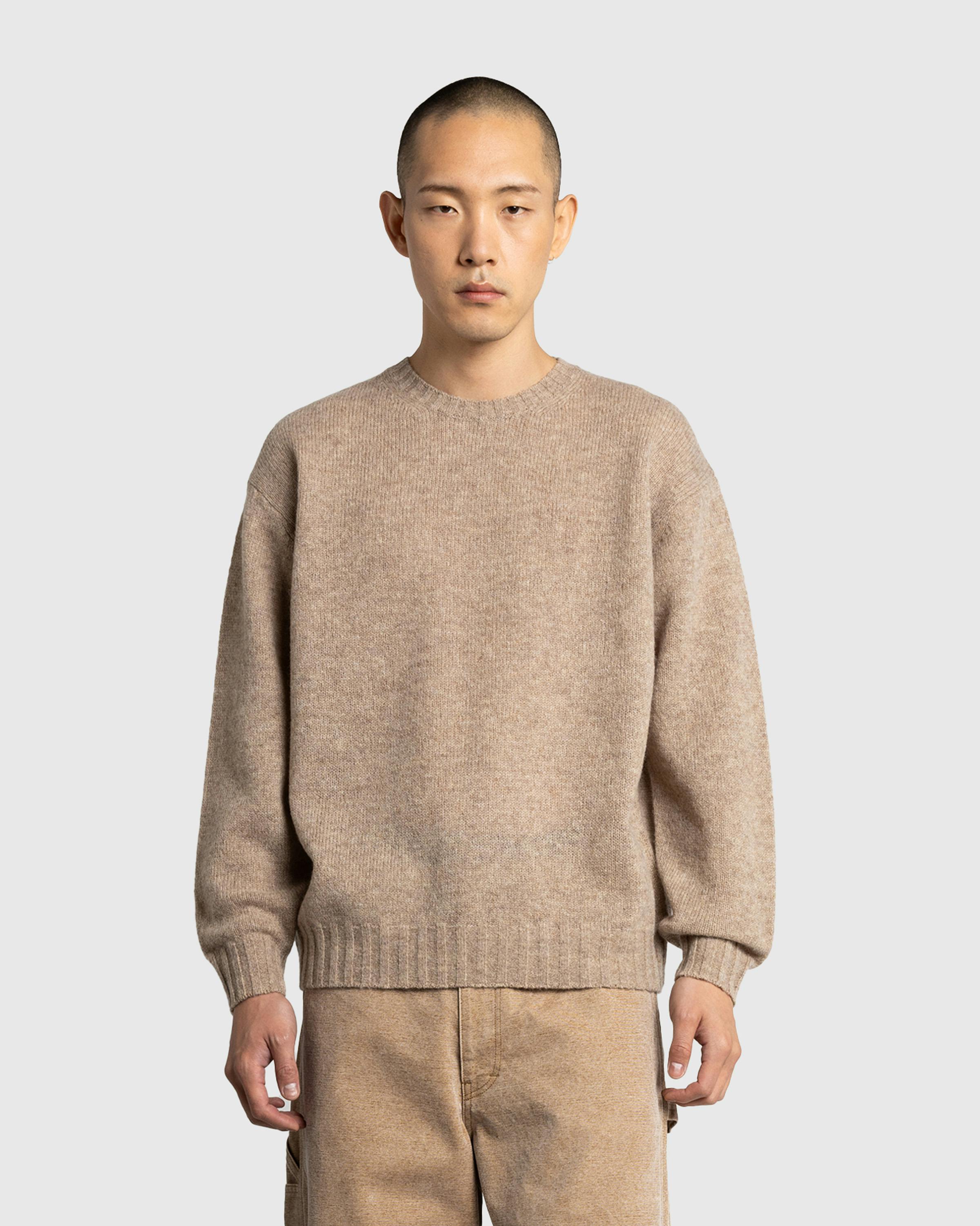 Auralee – Shetland Wool Cashmere Knit P/O Beige