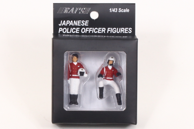 1/43 警察官フィギュア 交通取締自動二輪車 女性隊員 (2type set) 株式