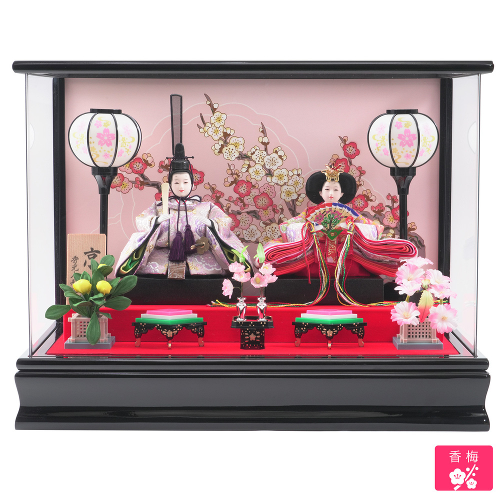 雛人形親王ケース飾り 【P86302】 人気集中必至！秀光人形工房の大人気