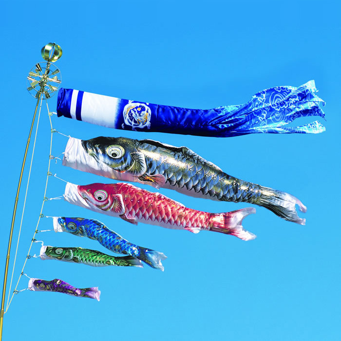 送料無料】コンパクトサイズお庭＆ベランダ用鯉のぼりフルセット