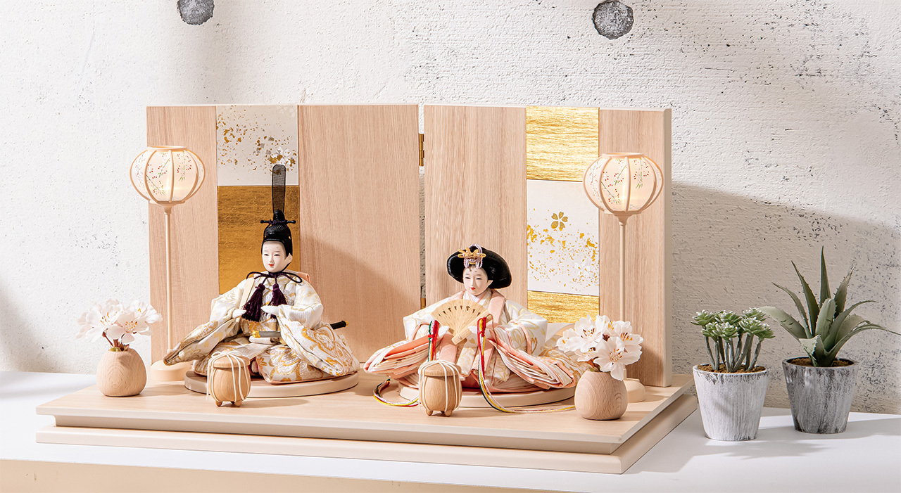 雛人形 五人ケース飾り【P80306】インターネット店だけ☆限定販売