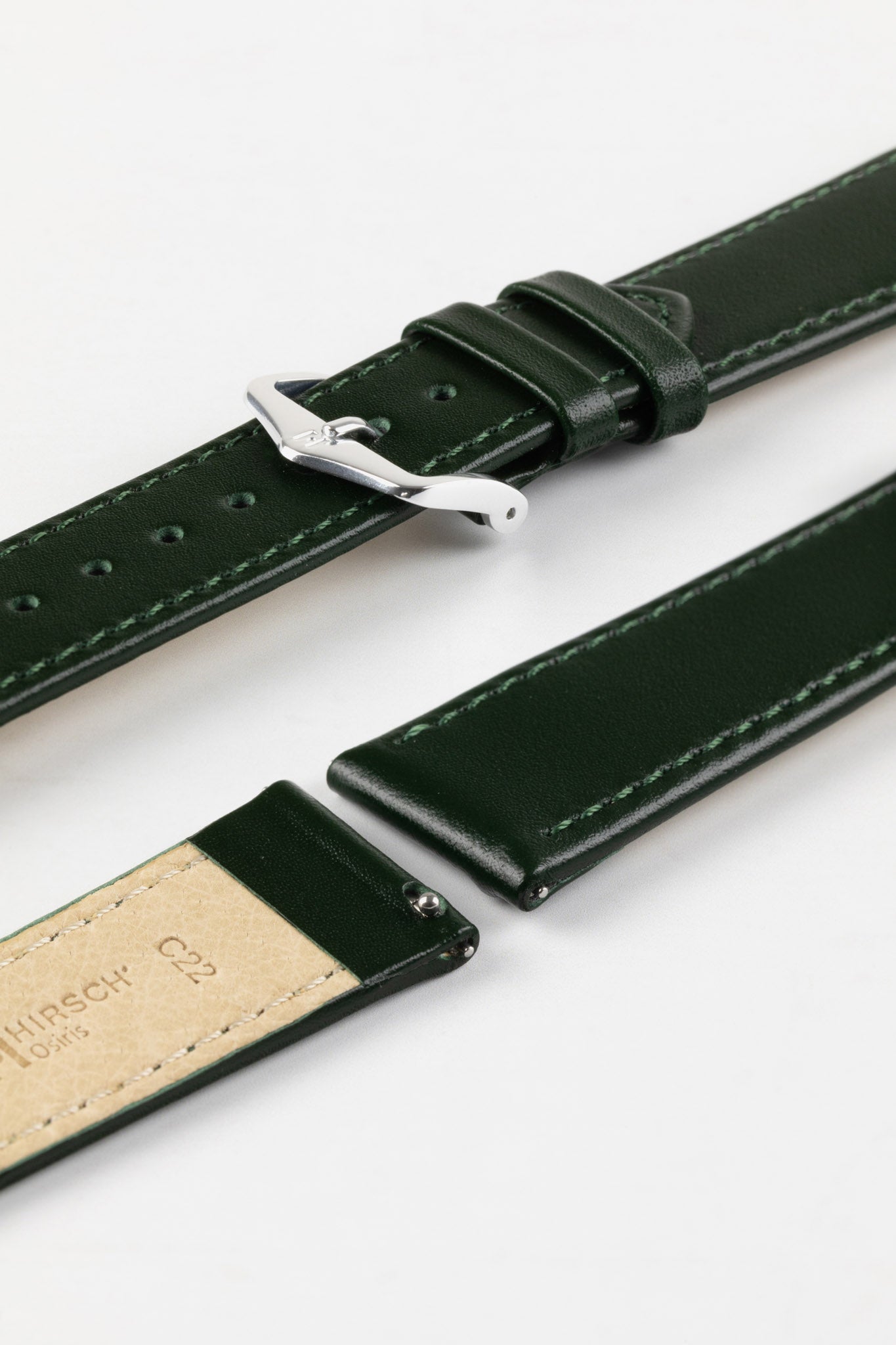 Green Leather Watch Strap | Osiris | Hirsch Straps – HS by