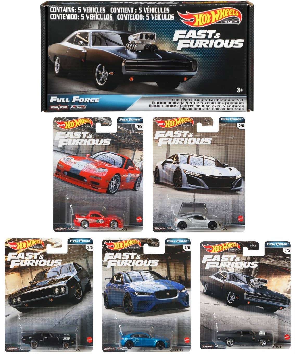 Hot Wheels Fast & Furious Premium Box Full Force (GRM15) | HLJ.com